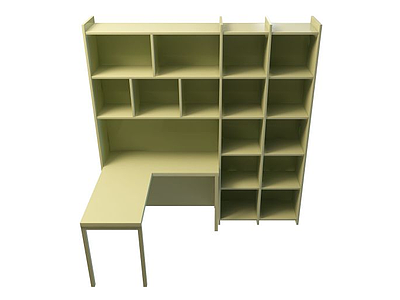 书房书柜模型3d模型