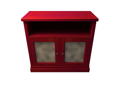 红色边柜模型3d模型