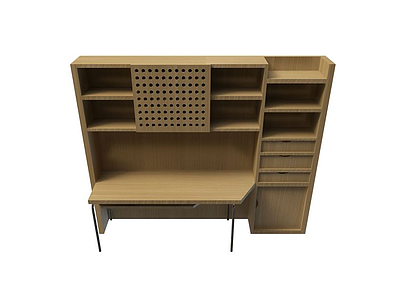 3d欧式办公书柜模型