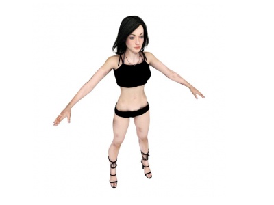 3d年轻女人体模型