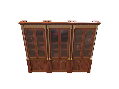 3d书房柜子模型