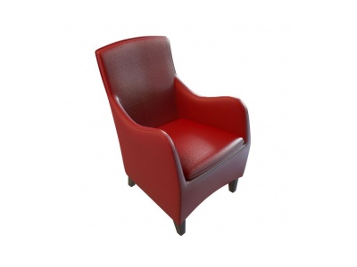 3d红色家居沙发椅模型