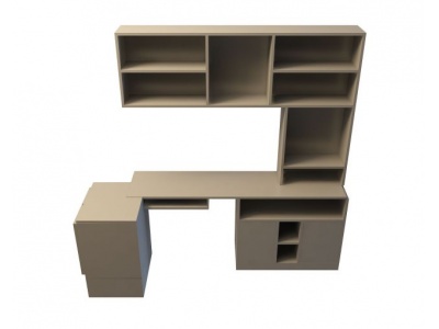 3d卧室书柜模型