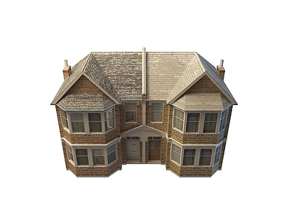 3d欧式小别墅模型
