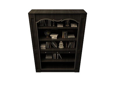 3d简约古典书柜免费模型