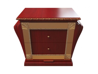 红色床头柜模型3d模型