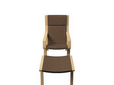 中式躺椅模型3d模型