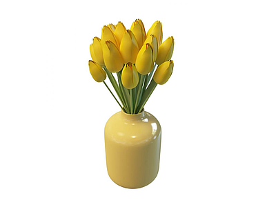 花瓶模型3d模型
