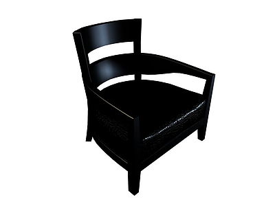 3d黑色沙发椅模型