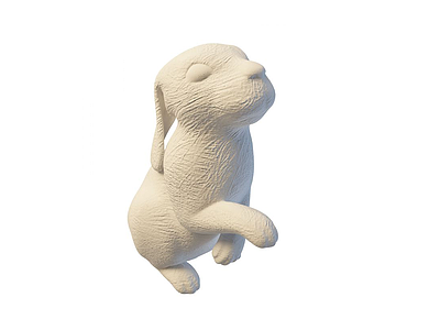 兔子雕塑模型