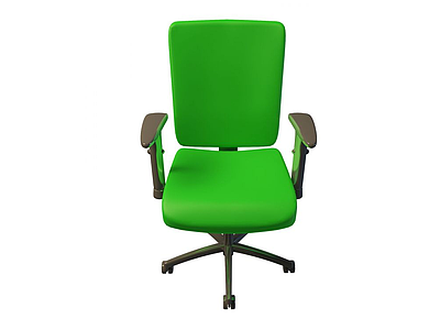 3d绿色办公椅模型