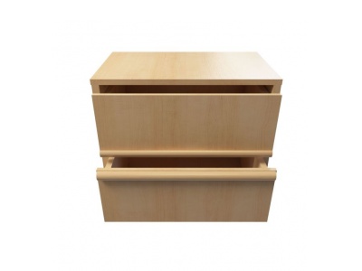3d现代实木床头柜模型