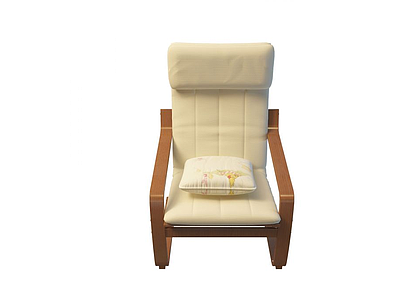 实木扶手椅模型3d模型