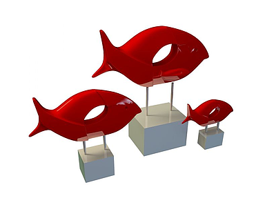 3d鱼儿陈设品免费模型