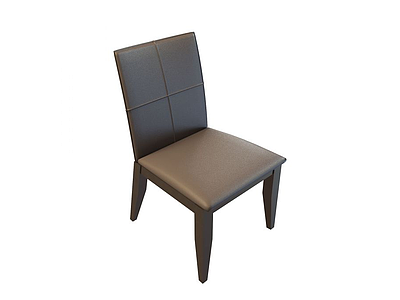 皮艺小餐椅模型3d模型