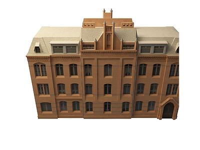 3d欧式居民楼模型