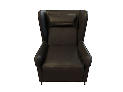 3d简约皮质沙发椅免费模型