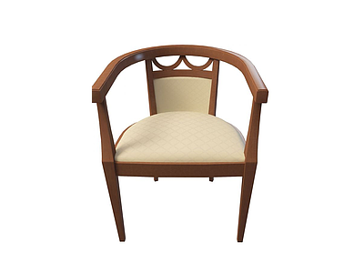3d中式实木圈椅模型