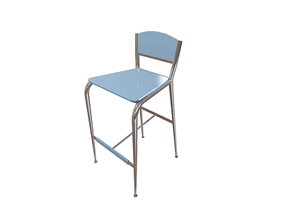 3d蓝色休闲椅免费模型