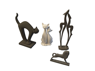3d动物装饰品免费模型