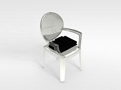 3d黑色单人椅模型