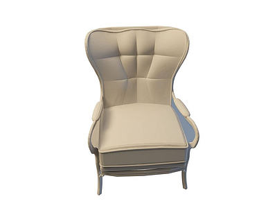 3d欧式真皮沙发椅模型