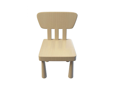 3d实木田园椅模型