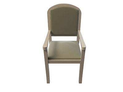 实木扶手餐椅模型3d模型