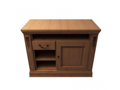 3d美式实木柜模型