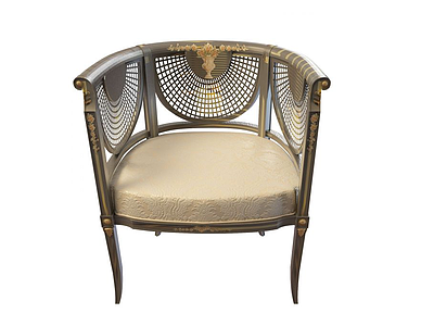 3d古典艺术沙发椅模型