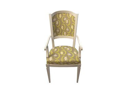 欧式扶手餐椅模型3d模型