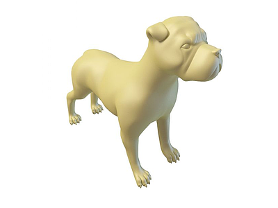 小狗雕塑模型3d模型