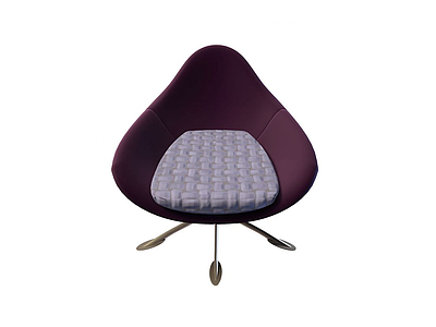 紫色沙发椅模型3d模型