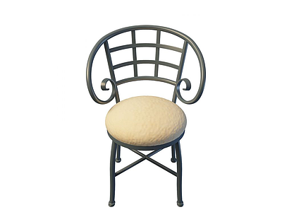 铁艺餐椅模型3d模型