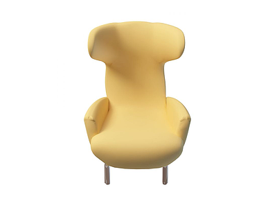 3d黄色休闲椅模型