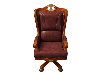 3d欧式古典老板椅模型
