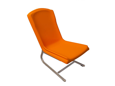 橙色休闲椅模型3d模型