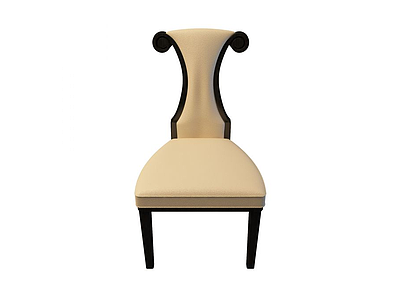 3d欧式皮艺餐椅模型