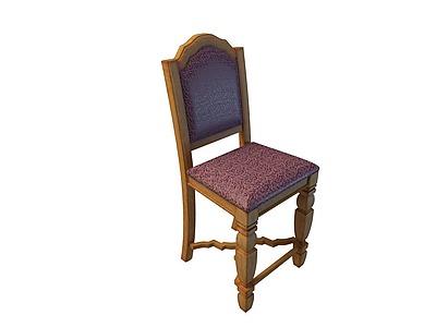 3d中式实木布艺椅免费模型