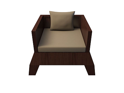 实木布艺沙发模型3d模型