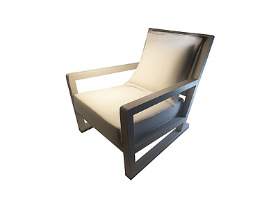 3d实木布艺沙发椅免费模型