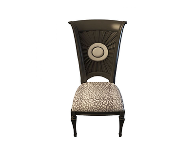 欧式雕刻餐椅模型3d模型
