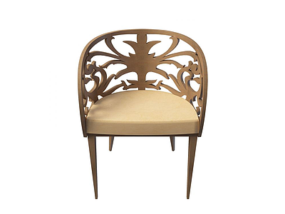 3d雕花椅免费模型