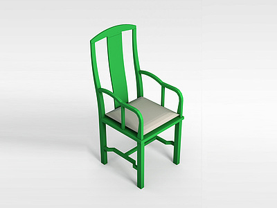 中式实木餐椅模型3d模型