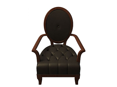 商务真皮沙发椅模型3d模型