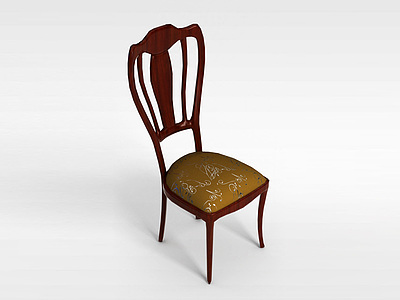 高背餐椅模型3d模型