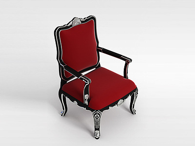 欧式复古椅子模型3d模型