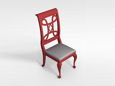 3d中式古典实木椅模型