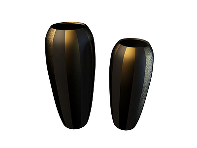 黑色高花瓶模型3d模型