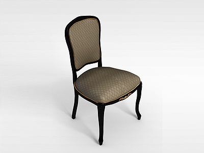 欧式软包椅模型3d模型